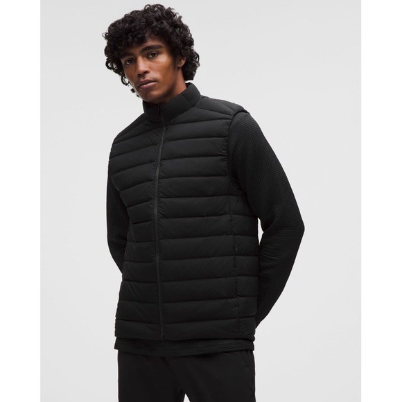 $198 Lululemon Men's Navigation Down Vest Black Size XXL  Corporate Logo - Picture 3 of 12